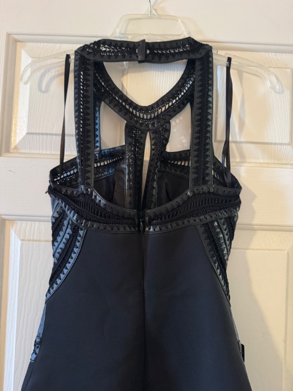 Vintage BEBE merino leather dress - Picture 4 of 8